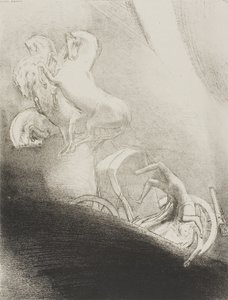 He Falls Head Foremost Into the Abyss, platta 17 av 24 av Odilon Redon