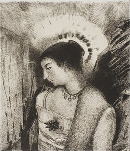 Här är den goda gudinnan, bergens Idaean Mother, skylt 15 av 24 av Odilon Redon