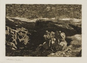 Ryttare i strid av Odilon Redon