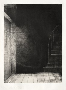 Jag såg en blixt av ljus, stor och blek av Odilon Redon