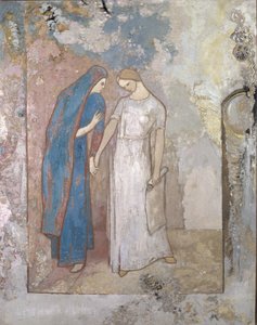 Initiation to Study— Two Young Ladies, ca 1905 (olja på duk) av Odilon Redon