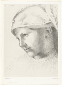Jong tjej Ung flicka (titel på objekt) av Odilon Redon