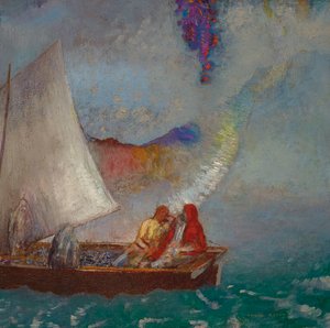 La Voile Grise, ca 1900-05 (olja på duk) av Odilon Redon