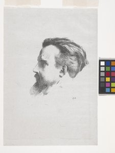 Maurice Denis (litografi på Chine Volant Paper) av Odilon Redon