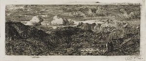 Bergslandskap av Odilon Redon