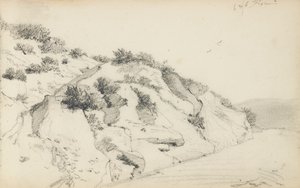 Sida från en skissbok, "Baskien" av Odilon Redon