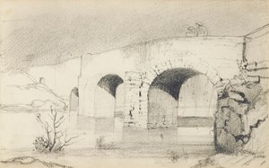 Sida från en skissbok, "Baskien" av Odilon Redon