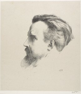Porträtt av målaren Maurice Denis av Odilon Redon