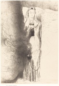 Sedan tog ängeln rökelsekaret (Och ängeln tog rökelsekaret) av Odilon Redon