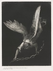 The Apocalypse of Saint John: Och jag såg i hans högra hand som lör..., 1899. av Odilon Redon
