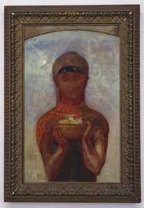 Mysteriets kopp, eller Sibyl, ca 1890 av Odilon Redon