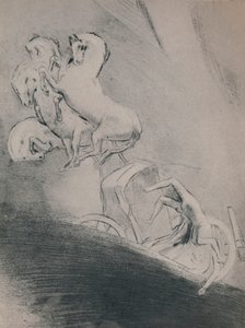 The Fall of Phaeton, sent 1800-tal, 1946 av Odilon Redon