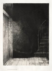 The Haunted House: We Both Saw a Large Pale Light, 1896. av Odilon Redon