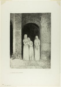 Prästinnorna väntade, från natt av Odilon Redon