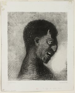 Satyren med det cyniska leendet, tallrik 5 av 8 från "Les Origines" av Odilon Redon