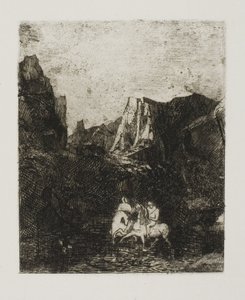 De två små ryttarna av Odilon Redon