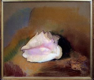 Skalet. Pastellmålning av Odilon Redon (1840-1916) av Odilon Redon