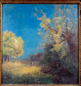 Vägen har peyrelebade. Målning av Odilon Redon (1840-1916) av Odilon Redon