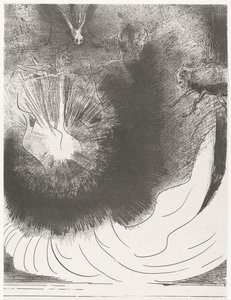 Ut de himmel viel en stor ster och en stor stjärna föll från himlen och brann som en fackla (titel på objektet) Apocalypse of Saint John (serietitel) Openbaring van Johannes (serietitel) av Odilon Redon
