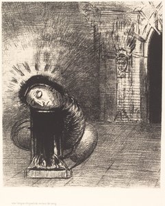 En lång puppa, färgen på blod av Odilon Redon