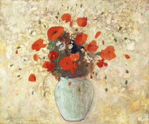 Vas med vallmo; Vas med vallmo, 1905-09 av Odilon Redon