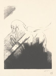 Bevingad häst av Odilon Redon