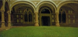 Antikt florentinskt kloster, ca 1864-65 (olja på duk) av Odoardo Borrani