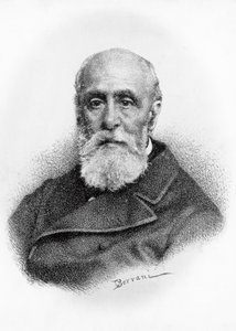 Porträtt av Giovanni Ruffini (1807-1881), italiensk poet och patriot, litografi efter teckning av Odoardo Borrani (1833-1905)