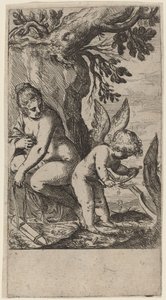 Venus med Amor som slår sin pilbåge
