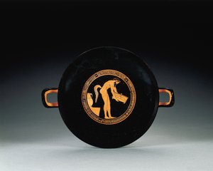 Attic rödfigurerad kylix, c.470 f.Kr av Oedipus Painter