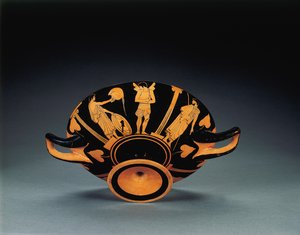 Attic rödfigurerad kylix, c.470 f.Kr av Oedipus Painter