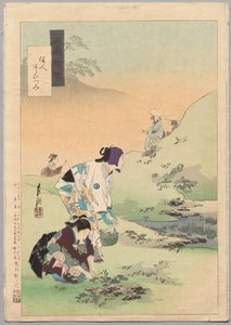 Beauties Harvesting Bracken, från serien Gekkō’s Miscellaney av Ogata Gekko