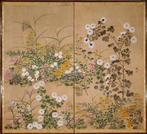 Blommande växter på hösten, 1700-talet