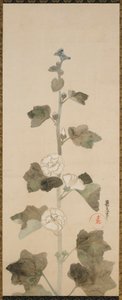 Vita stockrosor, Edo-period, sent 1600-tidigt 1700-tal. av Ogata Korin