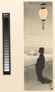 Courtesan på verandan av Ohara Koson