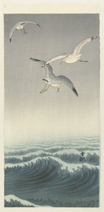 Tre måsar av Ohara Koson