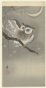 Efter kolonnen vatten l medlem silver k av Ohara Koson