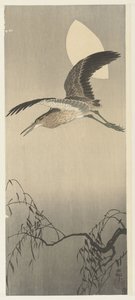 Häger och måne av Ohara Koson