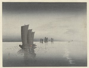 fiskebåtar av Ohara Koson