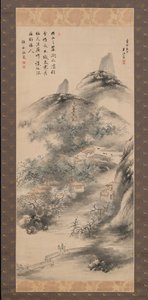Bambu och plommon tidigt på våren, 1843. av Okada Hanko