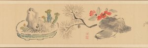 Brev som omsluter blommor, 1831. av Okada Hanko