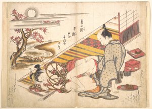 Sovrumsscen av Okumura Masanobu
