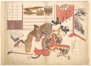 Sovrumsscen av Okumura Masanobu