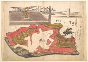 Sovrumsscen av Okumura Masanobu