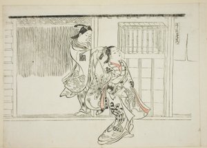 Kam Rashomon (Sashigushi Rashomon), nr. 3 ur en serie om 12 tryck föreställande parodier på teaterpjäser av Okumura Masanobu