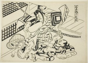 Legend of Taishi, Scene 2 (Taishiden nidanme), från serien "Famous Scenes from Japanese Puppet Plays (Yamato irotake)" av Okumura Masanobu