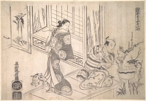 Parodi på legenden om Xu You och Chao Fu av Okumura Masanobu