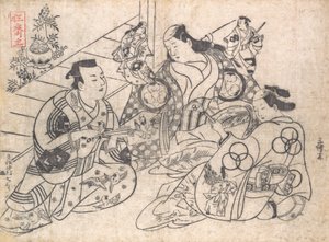 Scen ur ett drama, 1710-13., 1710-13. av Okumura Masanobu
