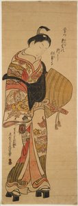 Wakashu in der Gestalt eines Komusō av Okumura Masanobu