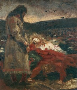 Tore Hund vid Olaf den Heliges döda kropp på Stiklestad